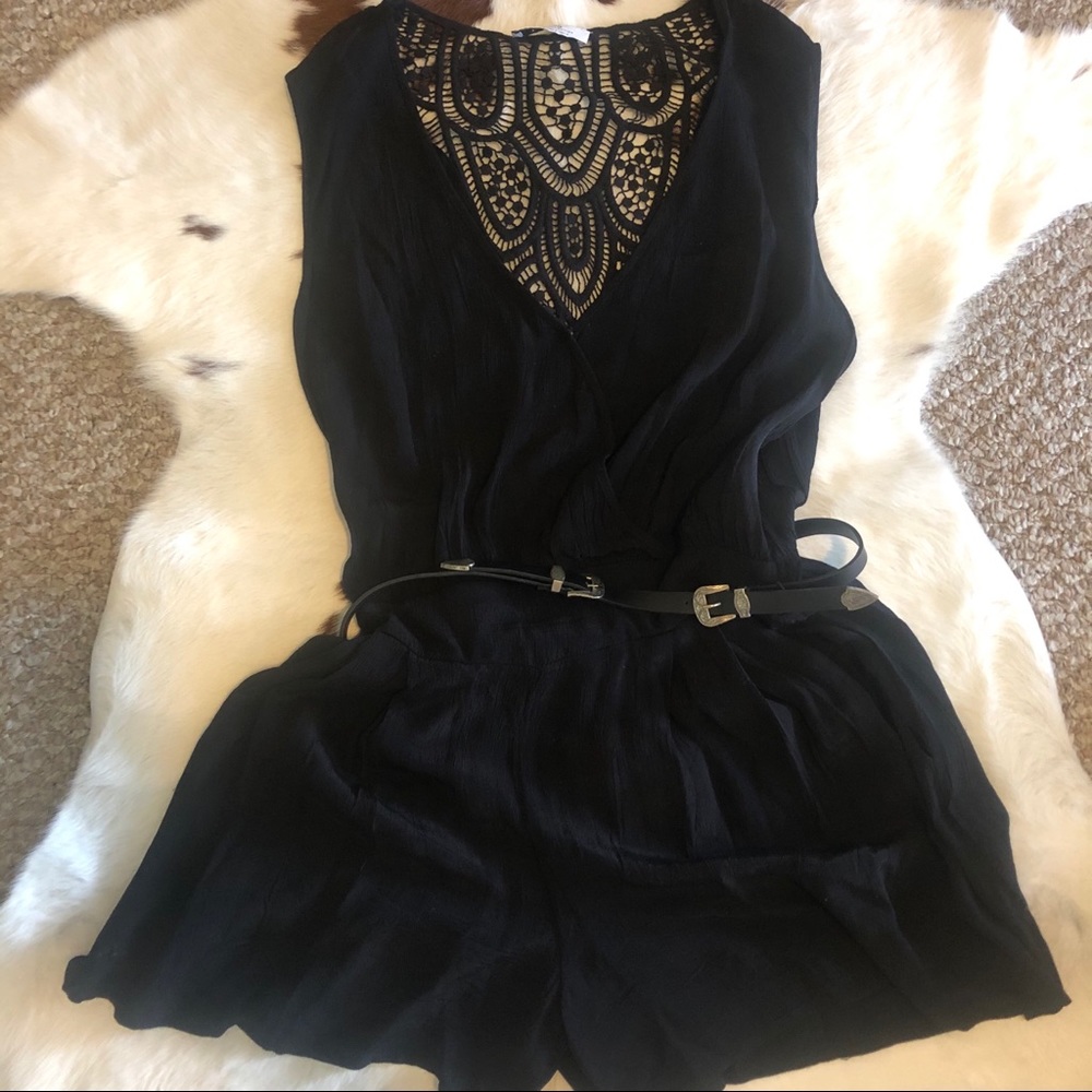 Mango black romper size S